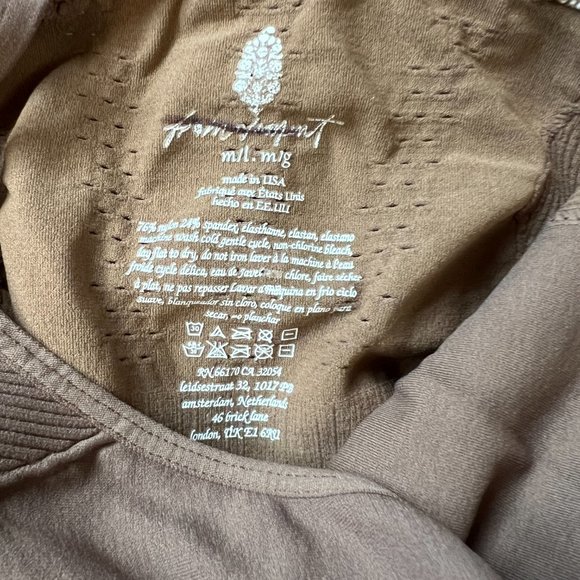 NEW Free People Good Karma High neck Workout Onsie Brown M/L - Picture 14 of 15